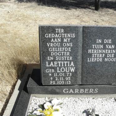 GARBERS Laetitia nee LOUW 1973-1995