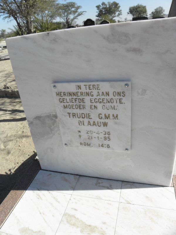 BLAAUW Trudie G.M.M. 1938-1995