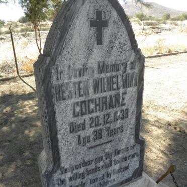 COCHRANE Hester Wilhelmina -1933