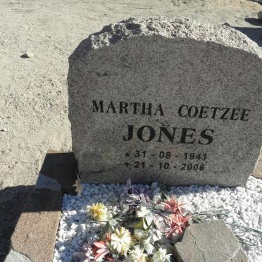 JONES Martha Coetzee 1941-2006