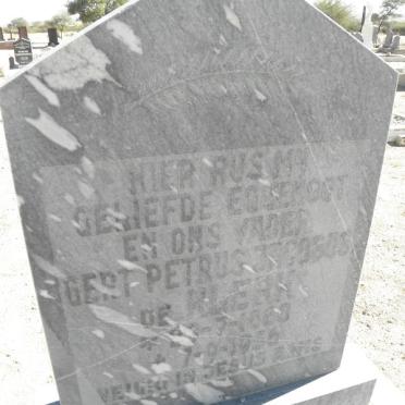 KLERK Gert Petrus Jacobus, de 1880-1956