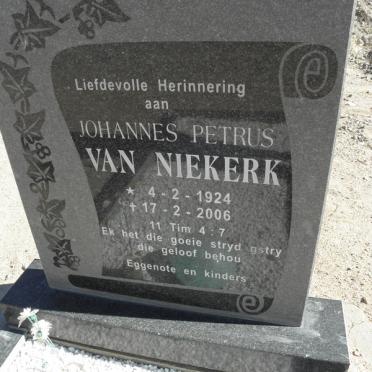 NIEKERK Johannes Petrus, van 1924-2006