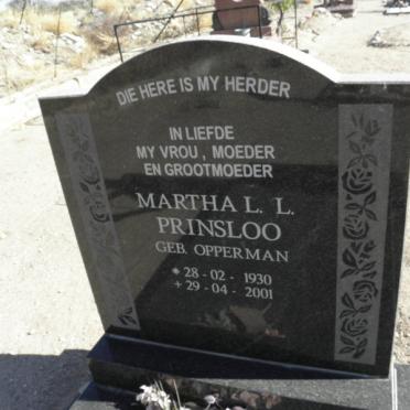 PRINSLOO Martha L.L. nee OPPERMAN 1930-2001