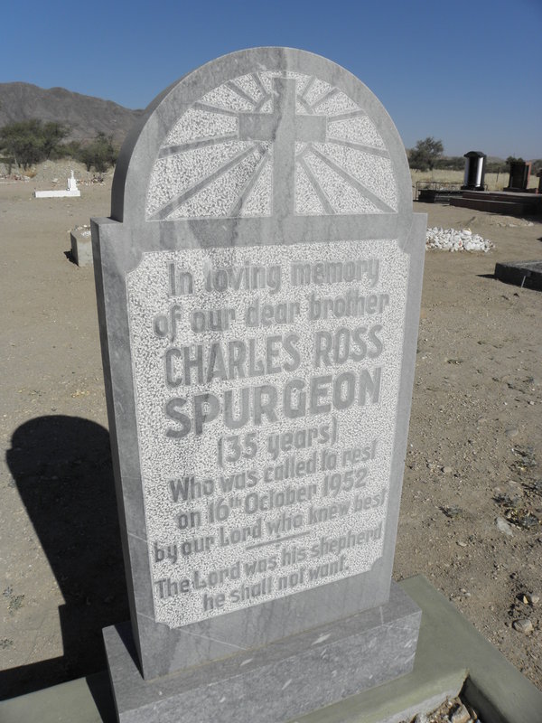 SPURGEON Charles Ross -1952