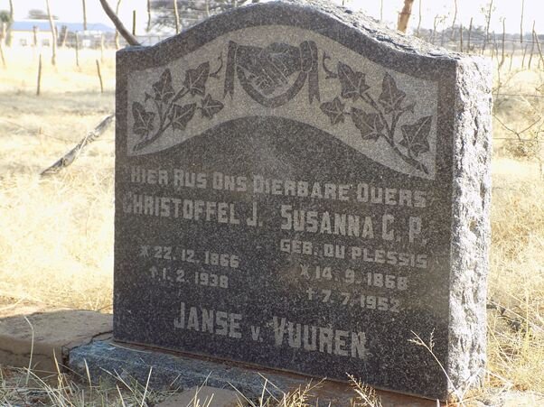 VUUREN Christoffel Johannes, Janse van 1866-1938 en Susanna C.P. du Plessis 1868-1952