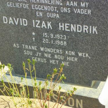 BUISSON David Izak Hendrik, du 1923-1988