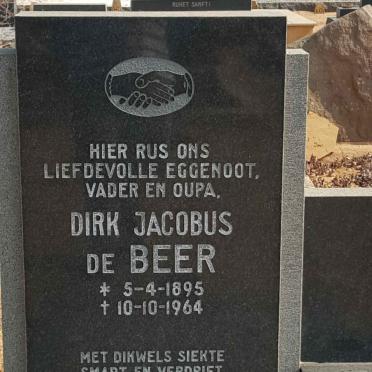 BEER Dirk Jacobus, de 1895-1964