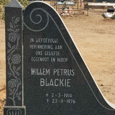 BLACKIE Willem Petrus 1914-1976