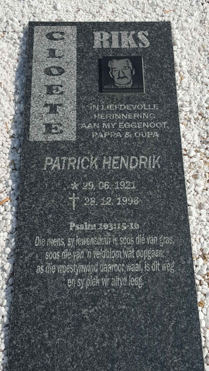 CLOETE Patrick Hendrik 1921-1996