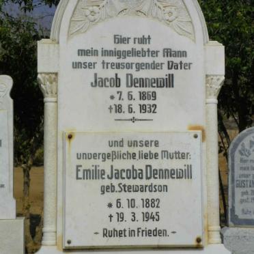 DENNEWILL Jacob 1869-1932 &amp; Emilie Jacoba STEWARDSON 1882-1945