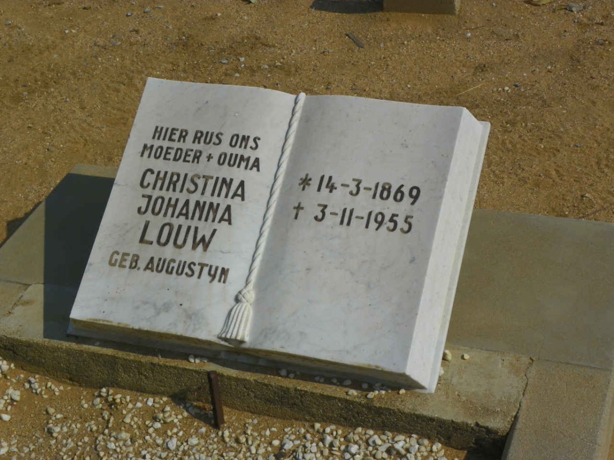 LOUW Christina Johanna nee AUGUSTYN 1869-1955