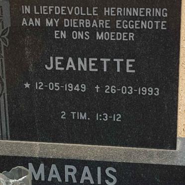MARAIS Jeanette 1949-1993