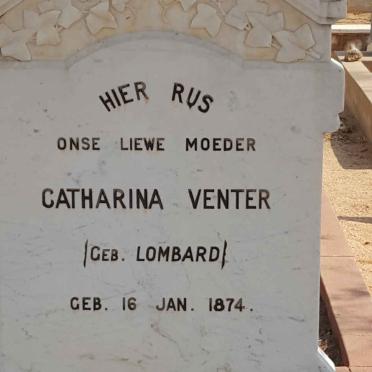 VENTER Catharina nee LOMBARD 1874-