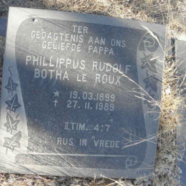ROUX Phillippus Rudolf Botha, le 1899-1989