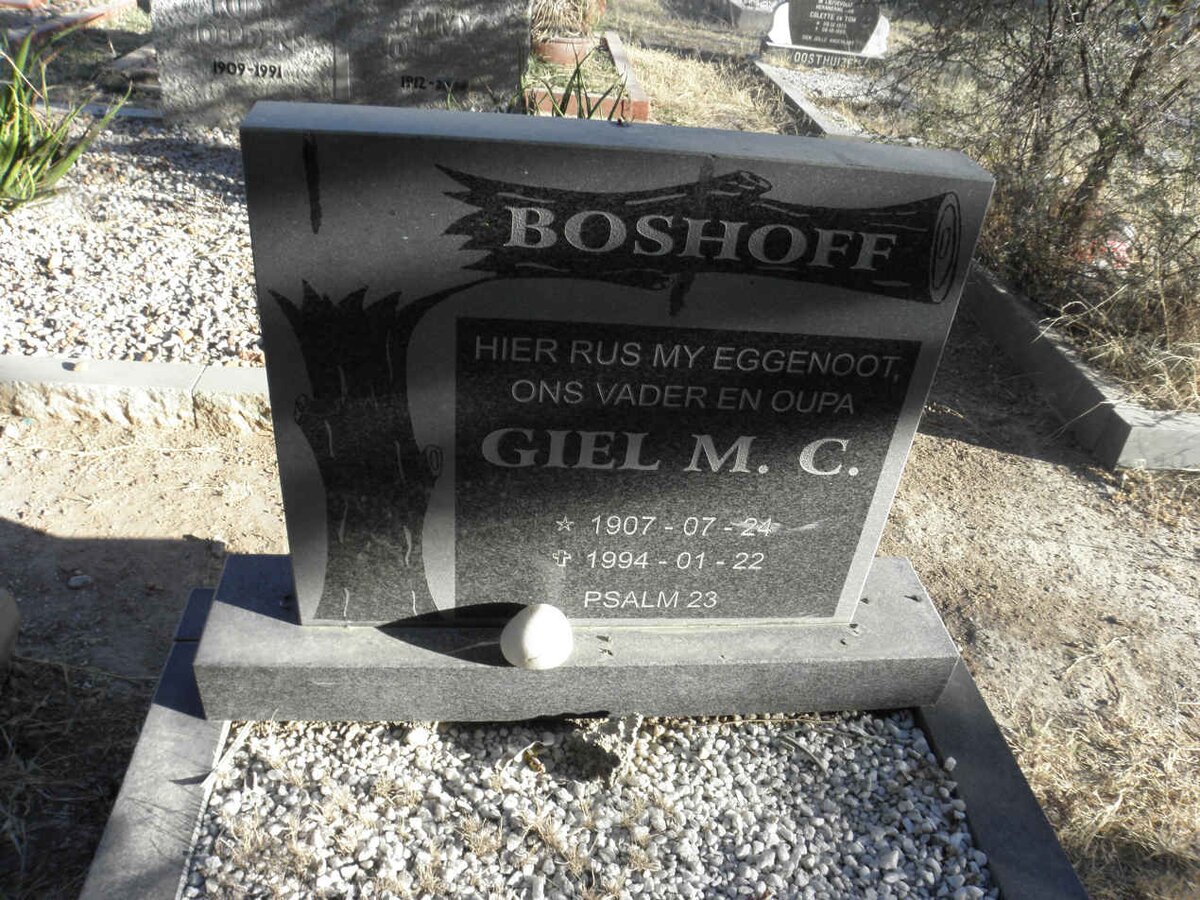 BOSHOFF Giel M.C. 1907-1994