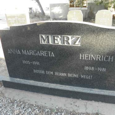 MERZ Heinrich 1898-1981 &amp; Anna Margareta 1905-1991