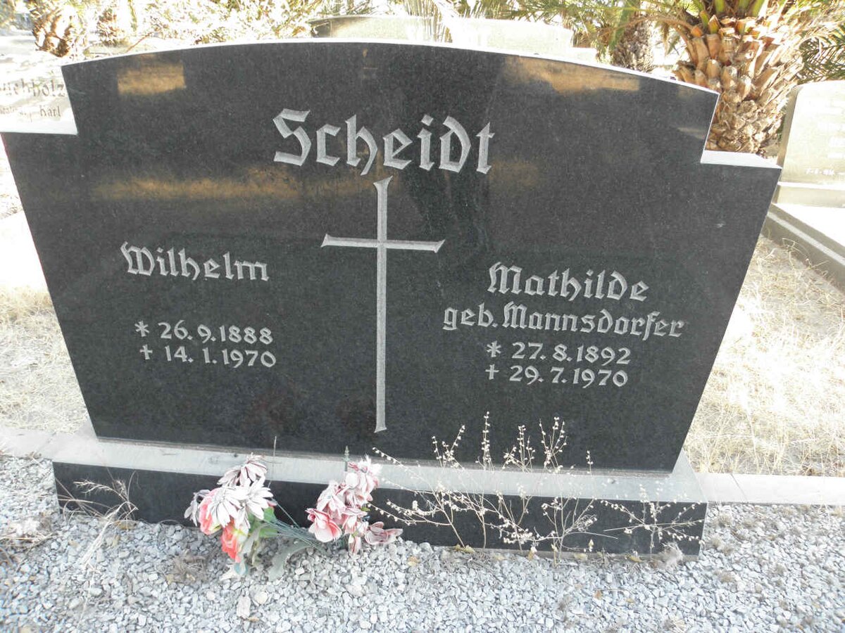 SCHEIDT Wilhelm 1888-1970 &amp; Mathilde MANNSDORFER 1892-1970