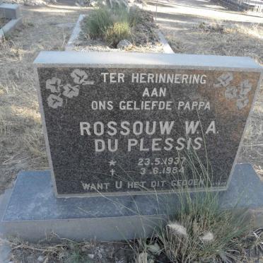 PLESSIS Rossouw W.A., du 1937-1984