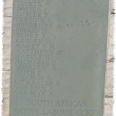 Wall Panel 92. Other South African wartime casualties