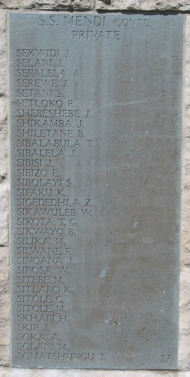 Wall Panel 17: S.S. MENDI continued