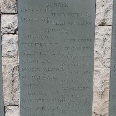 Wall Panel 91. Other South African wartime casualties