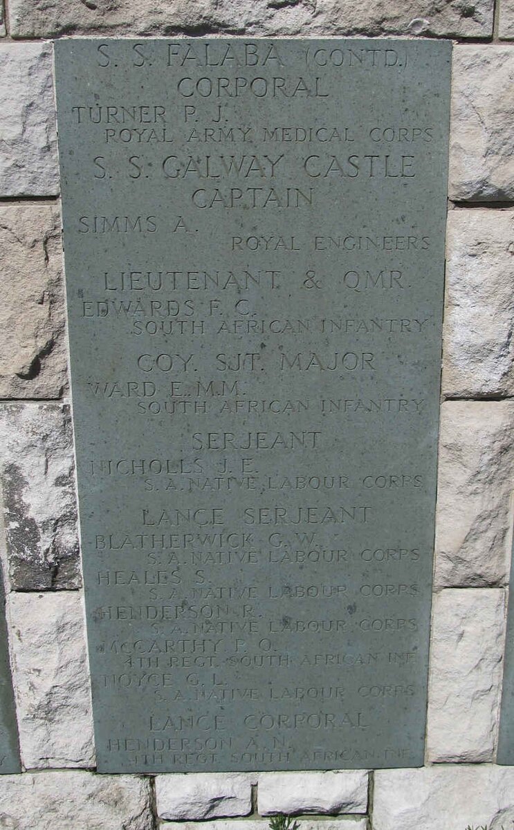 S.S. Galway Castle  South African casualties _1
