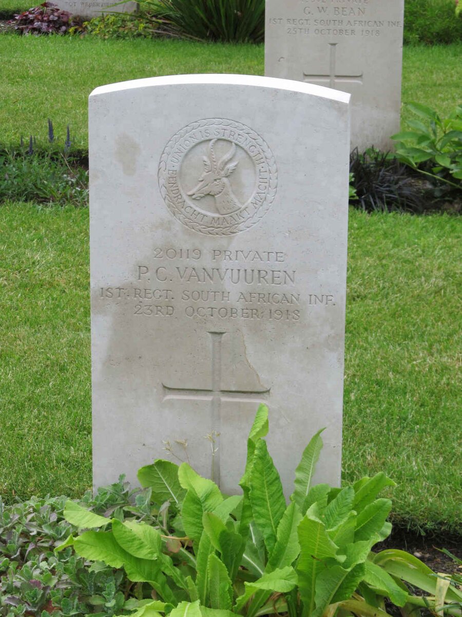 VUUREN P.C., van -1918