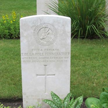 PENNEFATHER T., de la Pole -1918