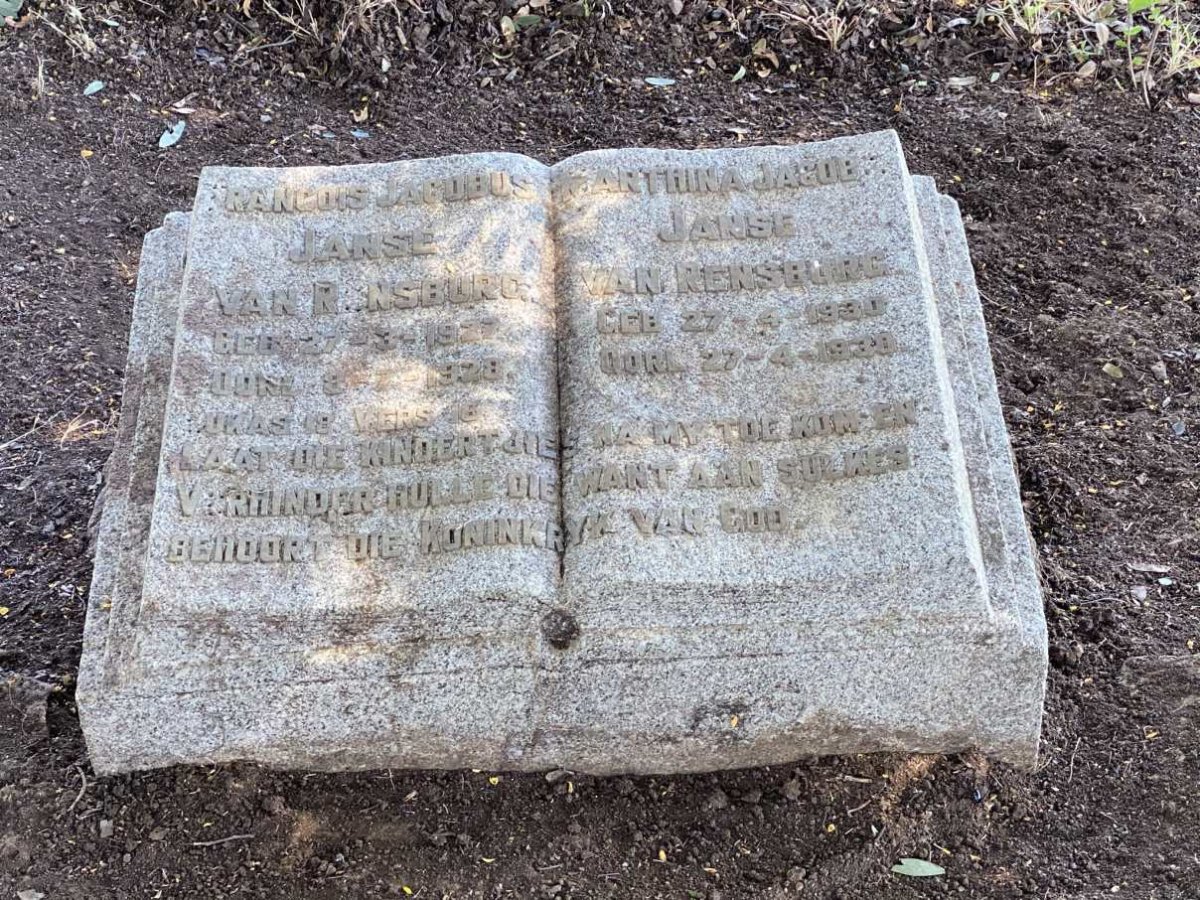 RENSBURG Francois Jacobus, Janse van 1927-1928 :: JANSE VAN RENSBURG Marthina Jacoba 1930-1930