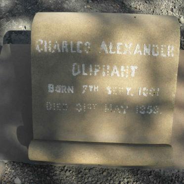 OLIPHANT Charles Alexander ?-1959
