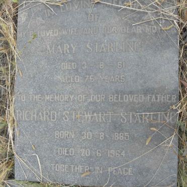 STARLING Richard Stewart 1885-1964 &amp; Mary -1961