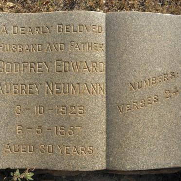 NEUMANN Godfrey Edward Aubrey 1926-1957