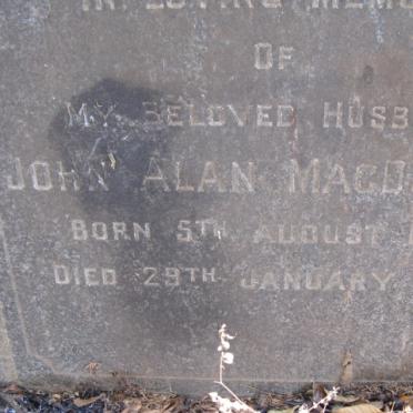 MACDONALD John Alan 1917-1956
