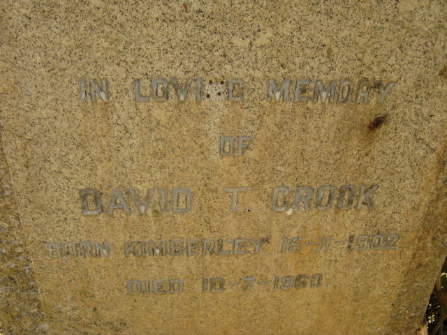 CROOK David T. 1902-1960