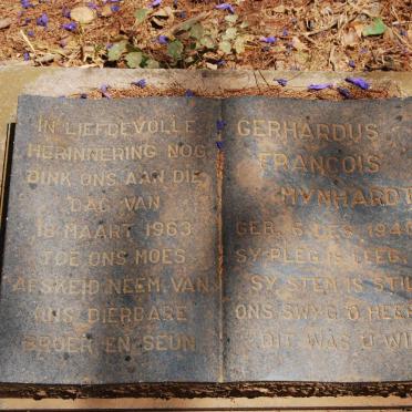 MYNHARDT Gerhardus Francois 1940-1963