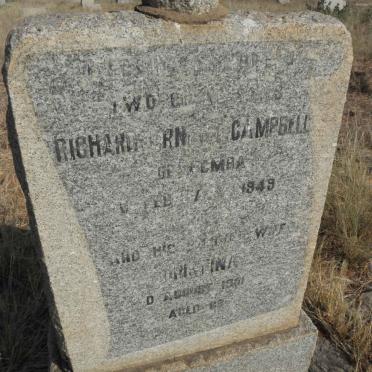 CAMPBELL Richard Ernest -1949 &amp; Christina -1951