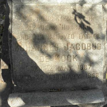 KOCK Johannes Jacobus, de 1887-1958