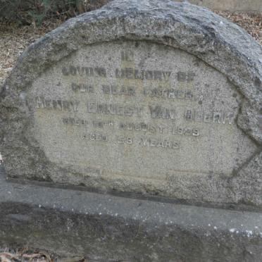 BLERK Henry Ernest, van -1929