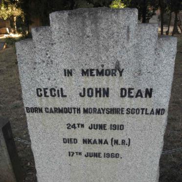 DEAN Cecil John 1910-1960