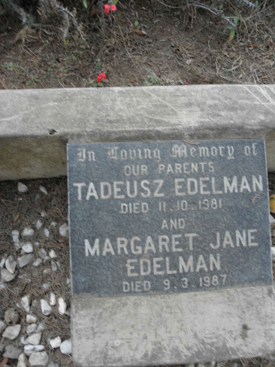 EDELMAN Tadeusz -1981 &amp; Margaret Jane -1987