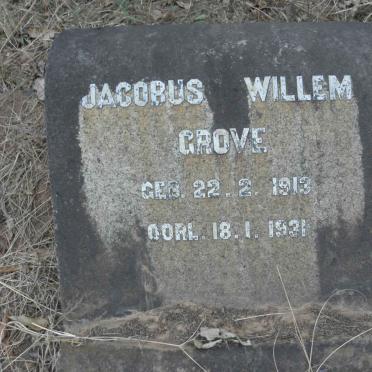 GROVE Jacobus Willem 1913-1931