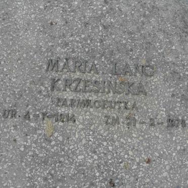 KRZESINSKA Maria Lang 1914-1975