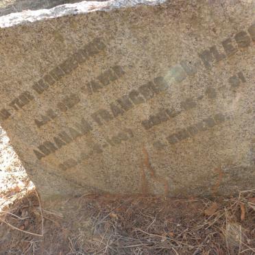 PLESSIS Abraham Francois, du 1897-1951