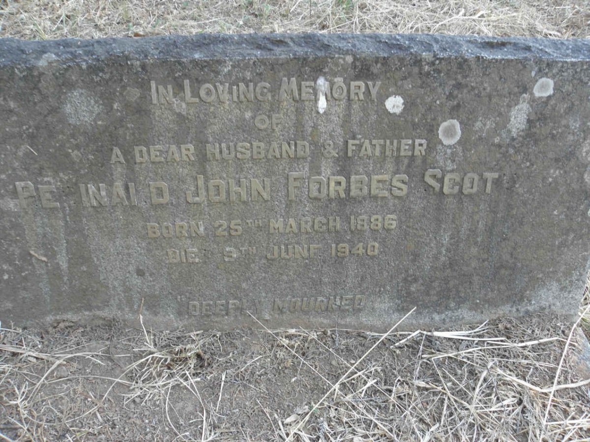 SCOTT Reginald John Forbes 1886-1940