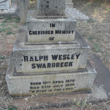 SWARBRECK Ralph Wesley 1876-1950