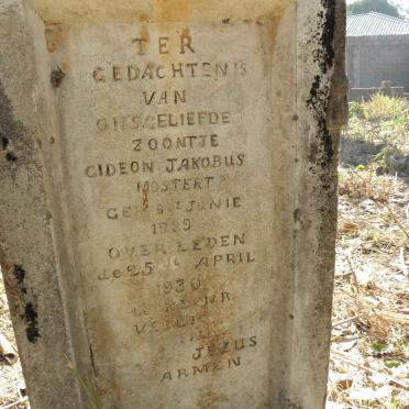 MOSTERT Gideon Jakobus 1929-1930