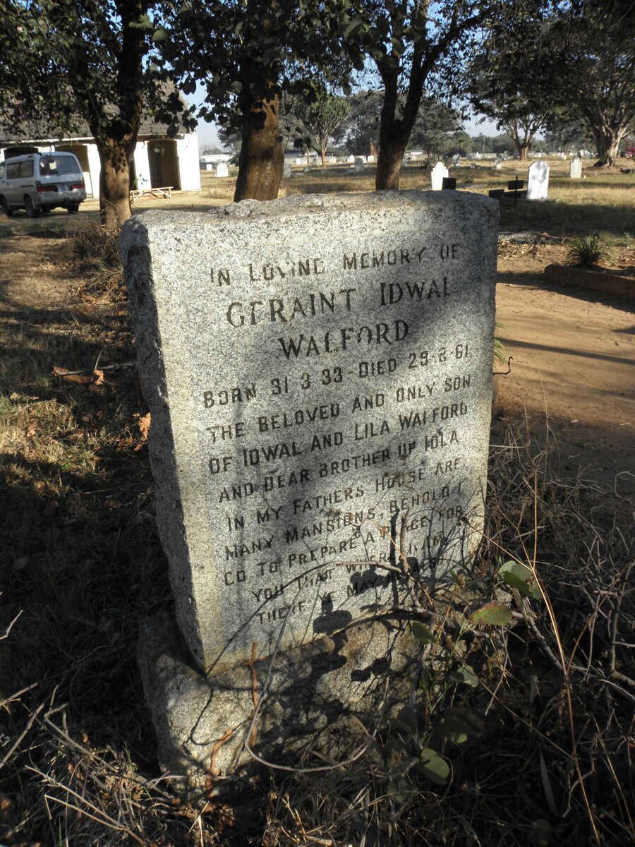 WALFORD Geraint Idwal 1933-1961