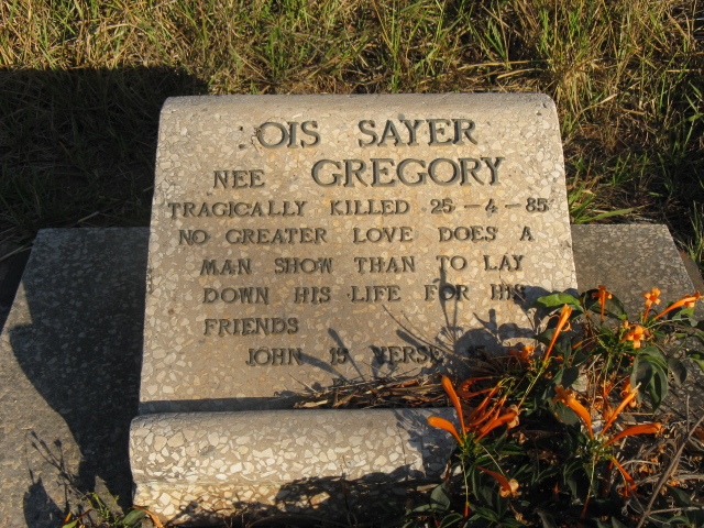 SAYER ?ois nee GREGORY -1985