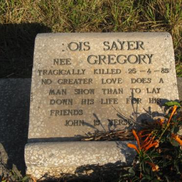 SAYER ?ois nee GREGORY -1985