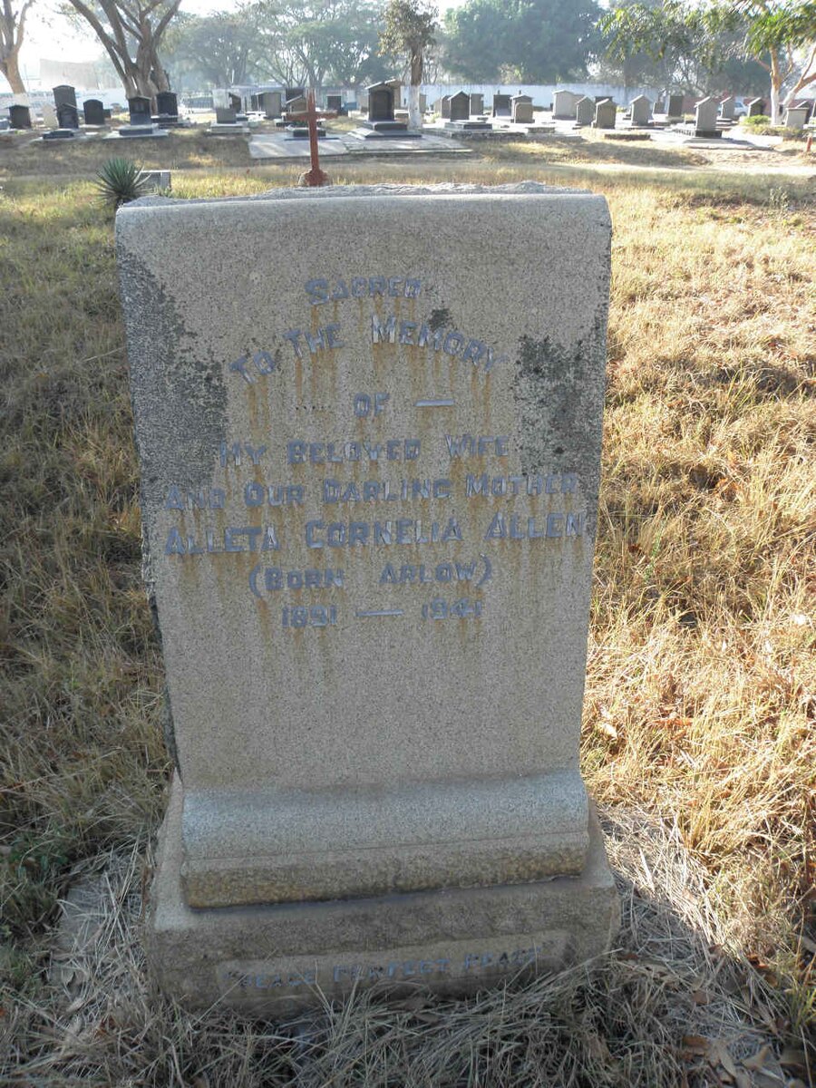 ALLEN Alleta Cornelia nee ARLOW 1891-1941